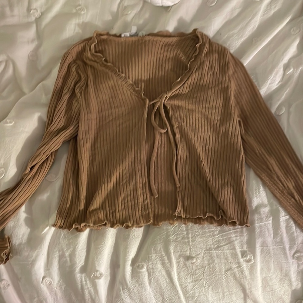 Gaze open cropped sweater